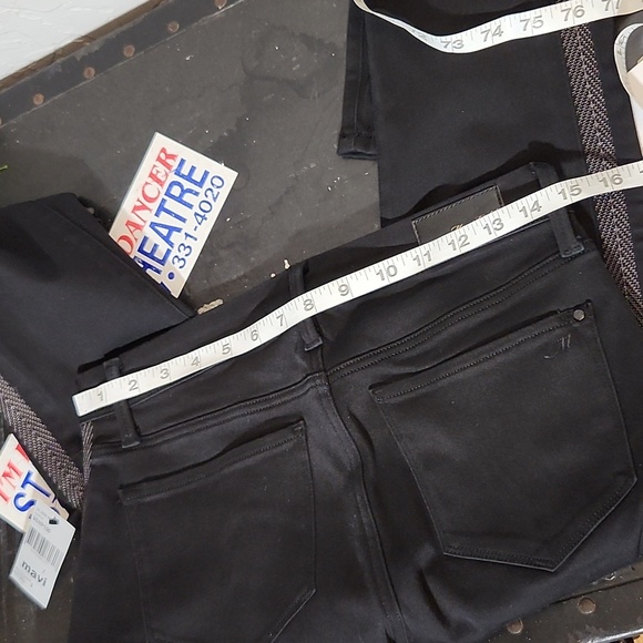MAVI Adriana Ankle Mid Rise Super Skinny Tuxedo Black Jeans Sample 27 - Picture 5 of 13